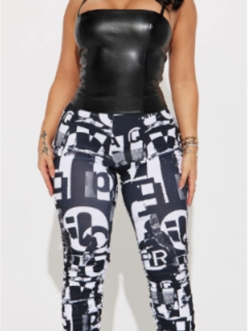 Black & White Graphic Pants